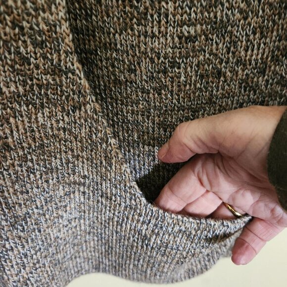 Simply Natural Linda Ebel Tan Peruvian Alpaca Open Front Cardigan Sweater OS - Picture 5 of 8